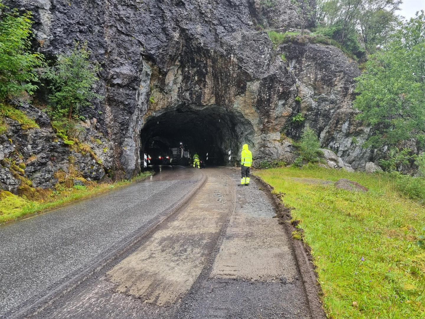 Fresing av tunell i Solund