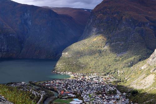 foto av Årdal kommune, dronebilete