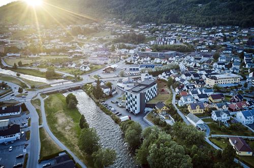 foto av sogndal sentrum