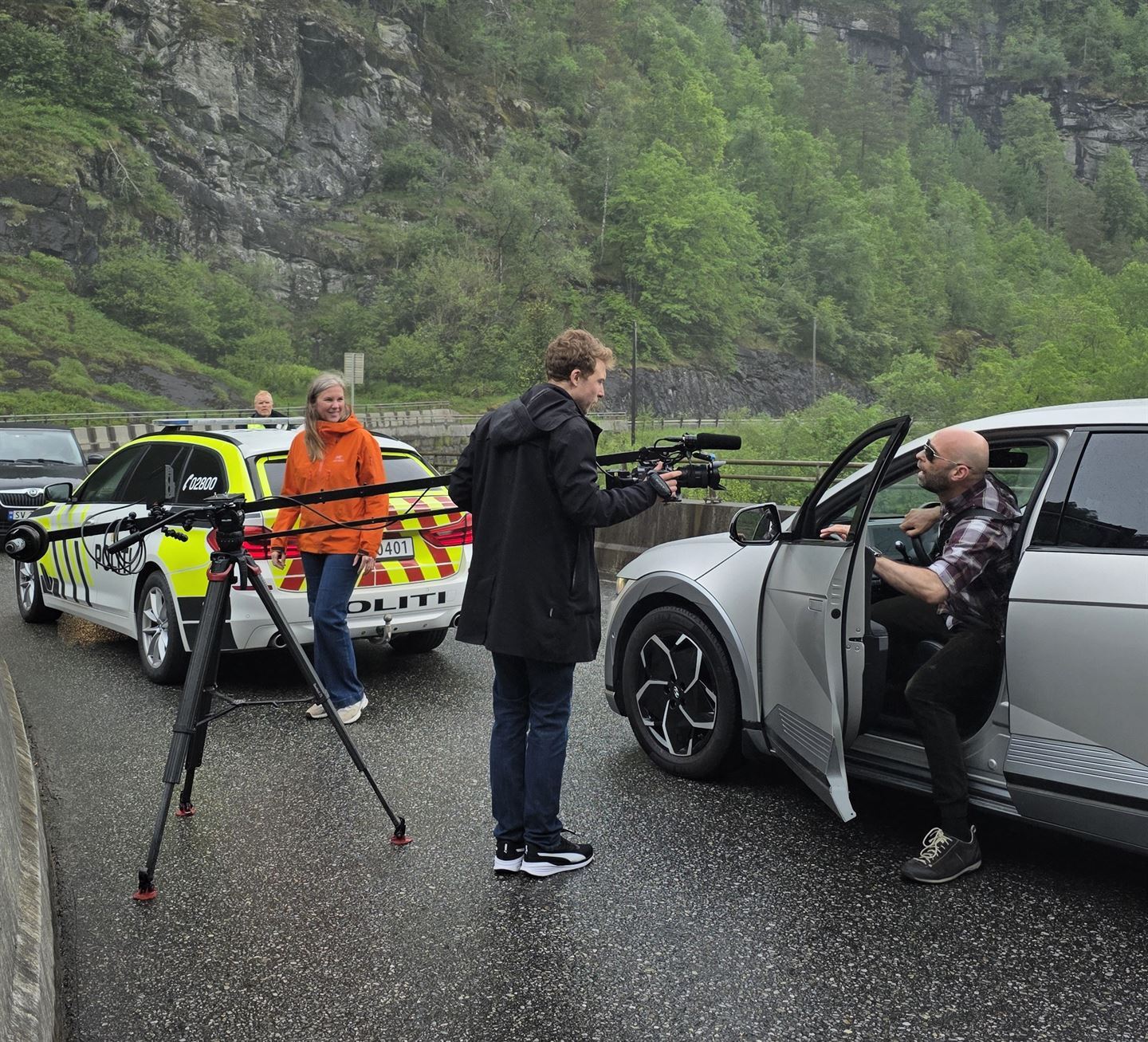 foto av opptak av kampanjefilm