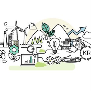 Illustrasjon/strekteikning for regional plan for verdiskaping og kompetanse. 