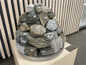 Ein varde laga av 43 nummererte steinar.